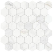Royal Stoneworks 2" Crown Calacatta Hex | Qualis Ceramica | Luxury Tile and Vinyl at affordable prices