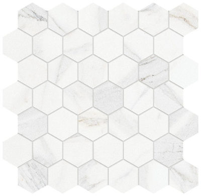 Royal Stoneworks 2″ Crown Calacatta Hex