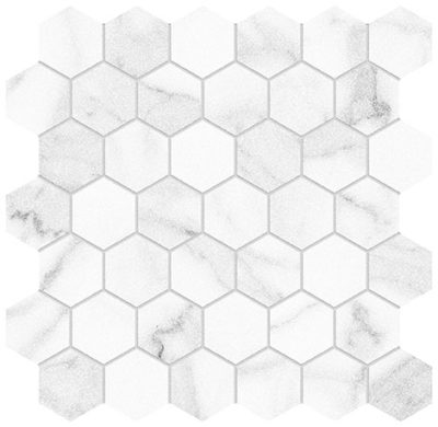 Royal Stoneworks 2″ Grandvein White Hex