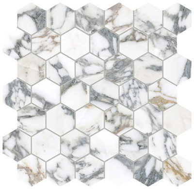 Royal Stoneworks 2″ Italian Arabescato Hex