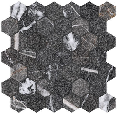 Royal Stoneworks 2″ Regal Black Vein Hex
