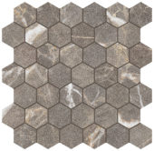 Royal Stoneworks 2" Regal Brown Marble Hex | Qualis Ceramica | Luxury Tile and Vinyl at affordable prices