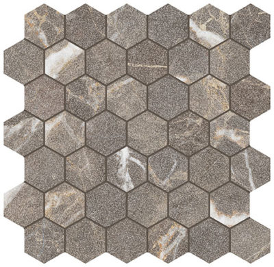 Royal Stoneworks 2″ Regal Brown Marble Hex