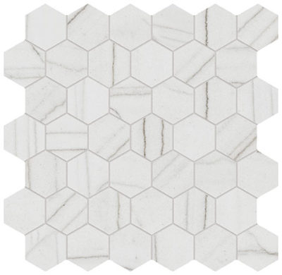 Royal Stoneworks 2″ Tuscan White Vein Hex