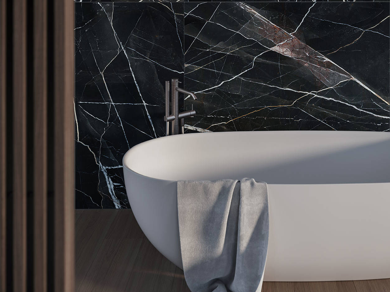 Royal Stoneworks REGAL BLACK VEIN 0 | Qualis Ceramica | Luxury Tile and Vinyl at affordable prices