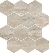 Saturnia 3x3 Hex Navona Matte | Qualis Ceramica | Luxury Tile and Vinyl at affordable prices