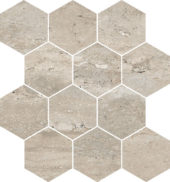 Saturnia 3x3 Hex Navona Matte | Qualis Ceramica | Luxury Tile and Vinyl at affordable prices