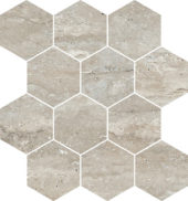 Saturnia 3x3 Hex Silver Matte | Qualis Ceramica | Luxury Tile and Vinyl at affordable prices