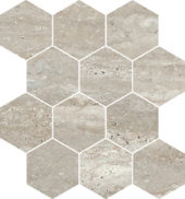 Saturnia 3x3 Hex Silver Matte | Qualis Ceramica | Luxury Tile and Vinyl at affordable prices