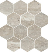 Saturnia 3x3 Hex Silver Matte | Qualis Ceramica | Luxury Tile and Vinyl at affordable prices