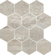 Saturnia 3x3 Hex Silver Matte | Qualis Ceramica | Luxury Tile and Vinyl at affordable prices