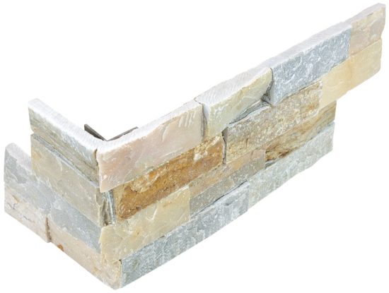 Ledger Stone 6x18 Beach Walk Assembled Corner