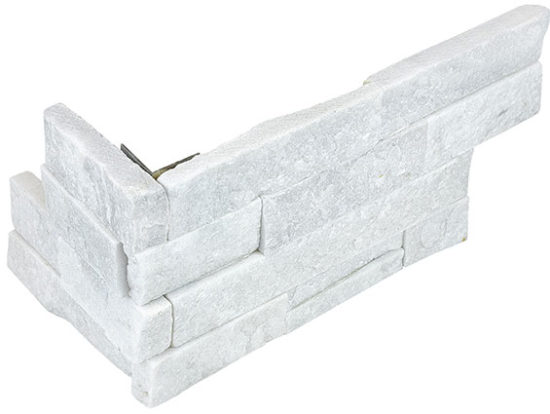 Ledger Stone 6x18 Glacier Assembled Corner