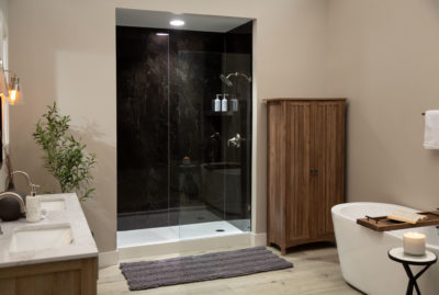 Black Ice Gloss Shower Wall Kit 30x60x94