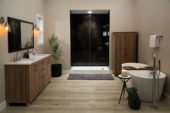 Black Ice Gloss Shower Wall Kit 30x60x94 | Qualis Ceramica | Luxury Tile and Vinyl at affordable prices