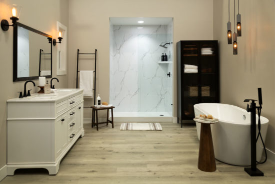 Carrara Marble Gloss Shower Wall Kit 36x60x94