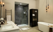 Cracked Slate Gloss Shower Wall Kit 30x60x94 | Qualis Ceramica | Luxury Tile and Vinyl at affordable prices