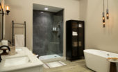 Cracked Slate Gloss Shower Wall Kit 30x60x94 | Qualis Ceramica | Luxury Tile and Vinyl at affordable prices