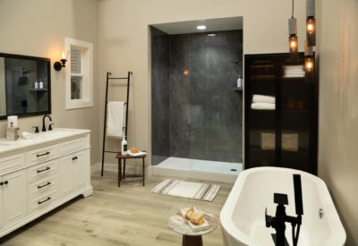 Cracked Slate Gloss Shower Wall Kit 32x60x94