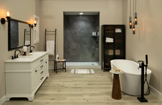 Cracked Slate Gloss Shower Wall Kit 36x60x94