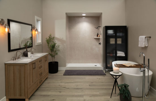 Drift Sand Gloss Shower Wall Kit 30x60x94 | Qualis Ceramica | Luxury Tile and Vinyl at affordable prices