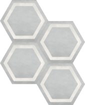 Form 7" Hexagon Frame Ice | Qualis Ceramica | Luxury Tile and Vinyl at affordable prices