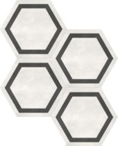 Form 7" Hexagon Frame Ivory | Qualis Ceramica | Luxury Tile and Vinyl at affordable prices