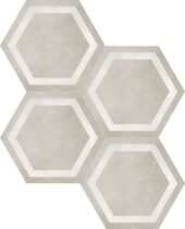 Form 7" Hexagon Frame Sand | Qualis Ceramica | Luxury Tile and Vinyl at affordable prices