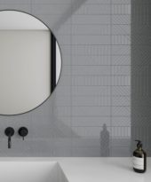 Geometra 3x12 Charcoal Maze | Qualis Ceramica | Luxury Tile and Vinyl at affordable prices