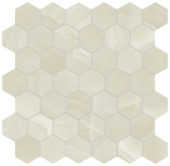 Lustra 2" Hex Onyx Crema Honed | Qualis Ceramica | Luxury Tile and Vinyl at affordable prices