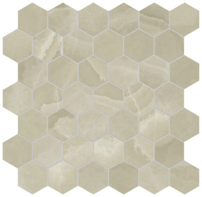 Lustra 2″ Hex Onyx Hazel Honed