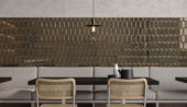 Obsidian Bronze Beveled Hexagon Mosaic | Qualis Ceramica | Luxury Tile and Vinyl at affordable prices