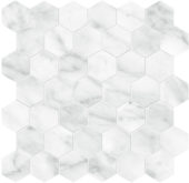 Plata Carrara Abisso 2 Hexagon Polished | Qualis Ceramica | Luxury Tile and Vinyl at affordable prices