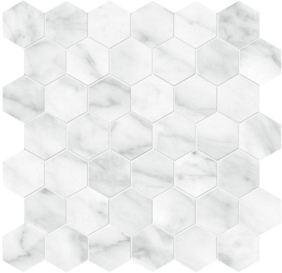 Plata Carrara Abisso 2 Hexagon Polished | Qualis Ceramica | Luxury Tile and Vinyl at affordable prices