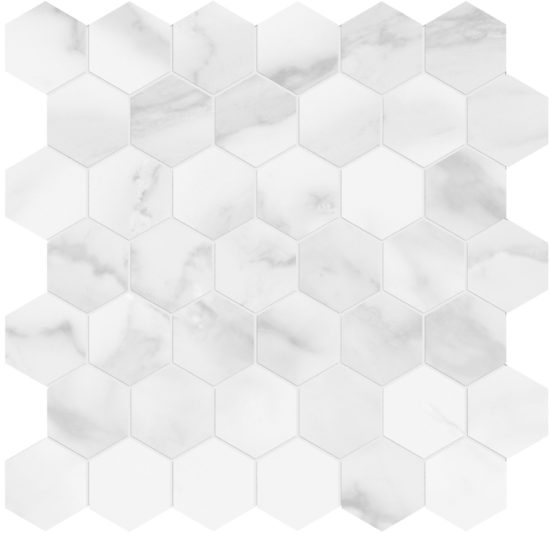 Plata Statuario Brina 2 Hexagon Polished | Qualis Ceramica | Luxury Tile and Vinyl at affordable prices
