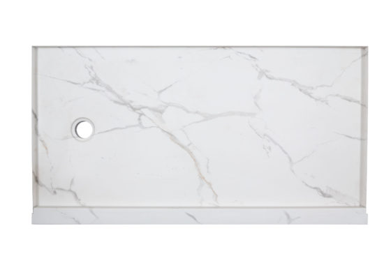 Shower Pan 32x60 Bianco Marble | Qualis Ceramica | Luxury Tile and Vinyl at affordable prices