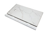 Shower Pan 36x60 Bianco Marble | Qualis Ceramica | Luxury Tile and Vinyl at affordable prices
