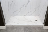 Shower Pan 36x60 Bianco Marble | Qualis Ceramica | Luxury Tile and Vinyl at affordable prices