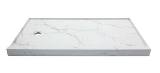 Shower Pan 36x60 Bianco Marble | Qualis Ceramica | Luxury Tile and Vinyl at affordable prices