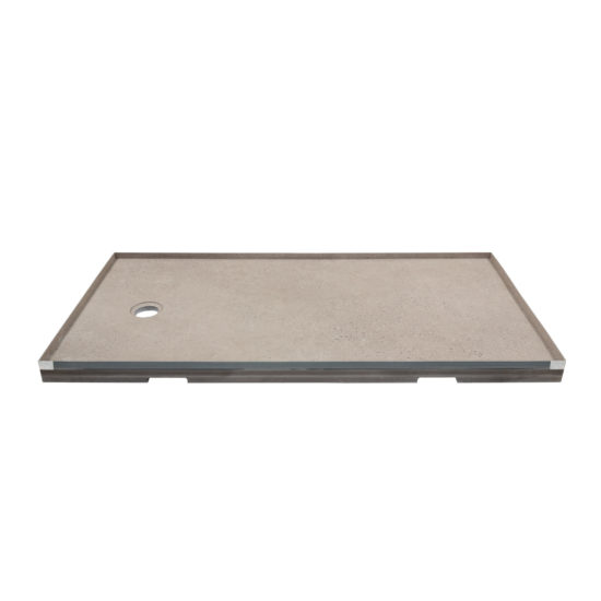 Shower Pan 36x60 Concrete Sand | Qualis Ceramica | Luxury Tile and Vinyl at affordable prices