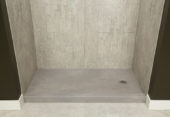 Shower Pan 36x60 Urban Concrete | Qualis Ceramica | Luxury Tile and Vinyl at affordable prices