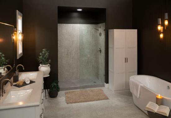 Shower Pan 36x60 Urban Concrete | Qualis Ceramica | Luxury Tile and Vinyl at affordable prices