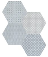 Tapestri 8.5 Denim Blend Hexagon | Qualis Ceramica | Luxury Tile and Vinyl at affordable prices