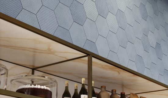 Tapestri 8.5 Denim Blend Hexagon | Qualis Ceramica | Luxury Tile and Vinyl at affordable prices