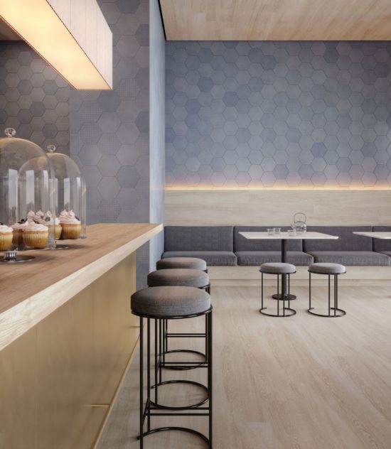 Tapestri 8.5 Denim Blend Hexagon | Qualis Ceramica | Luxury Tile and Vinyl at affordable prices