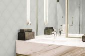 Warm Grey Glossy Scallop Mosaic | Qualis Ceramica | Luxury Tile and Vinyl at affordable prices