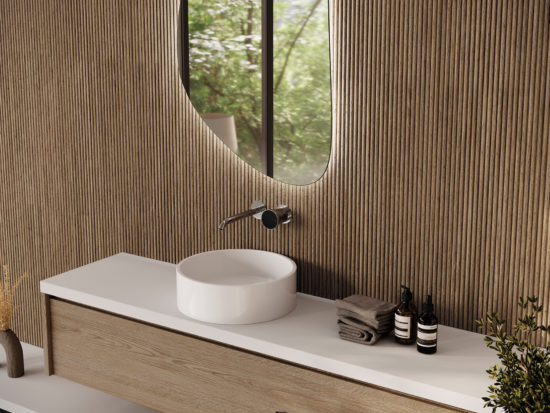 Striata Wood 24x48 Oak | Qualis Ceramica | Luxury Tile and Vinyl at affordable prices