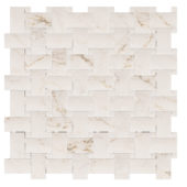 Perfect Calacatta 1x2 Basketweave | Qualis Ceramica | Luxury Tile and Vinyl at affordable prices