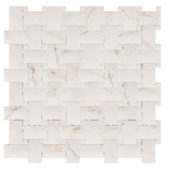 Perfect Calacatta 1x2 Basketweave | Qualis Ceramica | Luxury Tile and Vinyl at affordable prices
