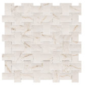 Perfect Calacatta 1x2 Basketweave | Qualis Ceramica | Luxury Tile and Vinyl at affordable prices
